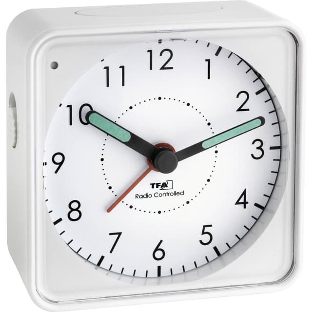 TFA Dostmann 60.1510.02 DCF Väckarklocka Vit
