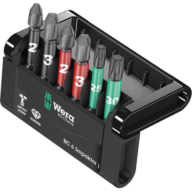 Wera Mini-Check Impaktor 4 05057695001 Bit-Set 6 delar