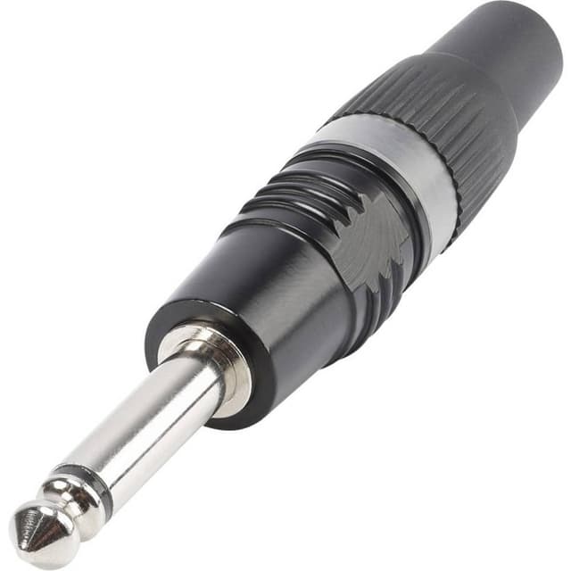 Hicon HI-J63MP-B Jack-stik 6,35 mm Stik, lige Poltal: 2