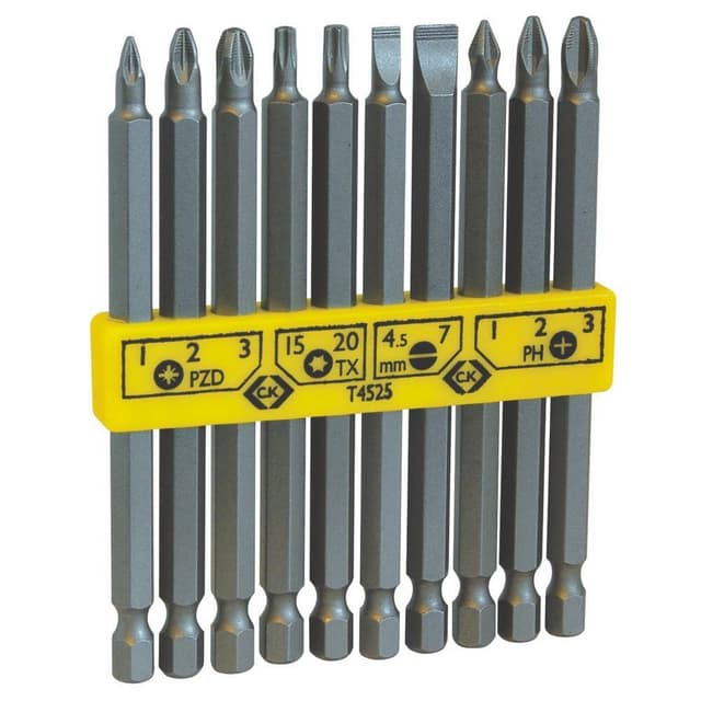 C.K. T4525 Bit-Set 10 delar Spår, Stjärnspår Phillips