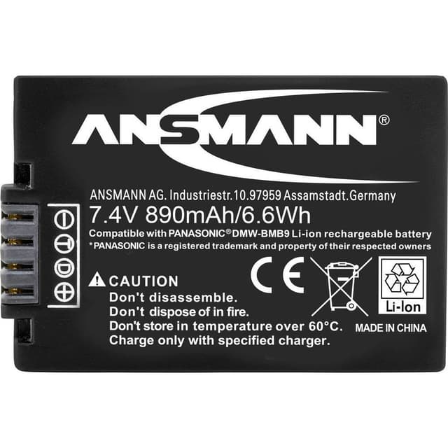 Ansmann DMW-BMB9E Kamerabatteri Ersättning