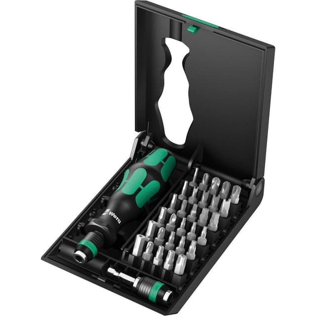 Wera Kraftform Kompakt 71 Security 05057111001 Bitsæt 32 dele Indvendig sekskant BO, Spændemekanisme,