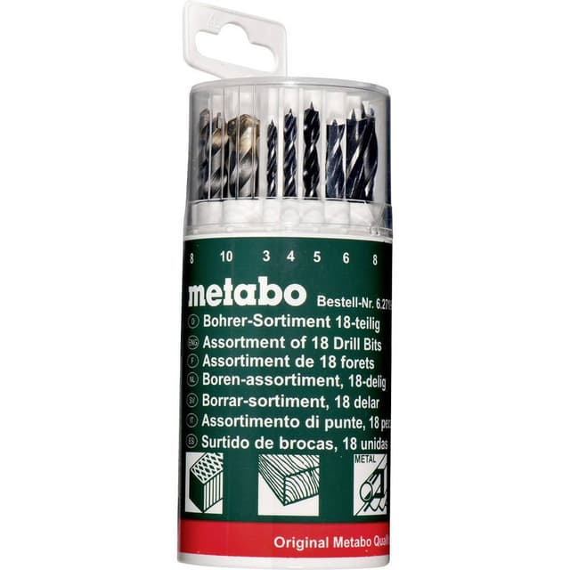 Universalborr sortiment 18 delar Metabo 627190000