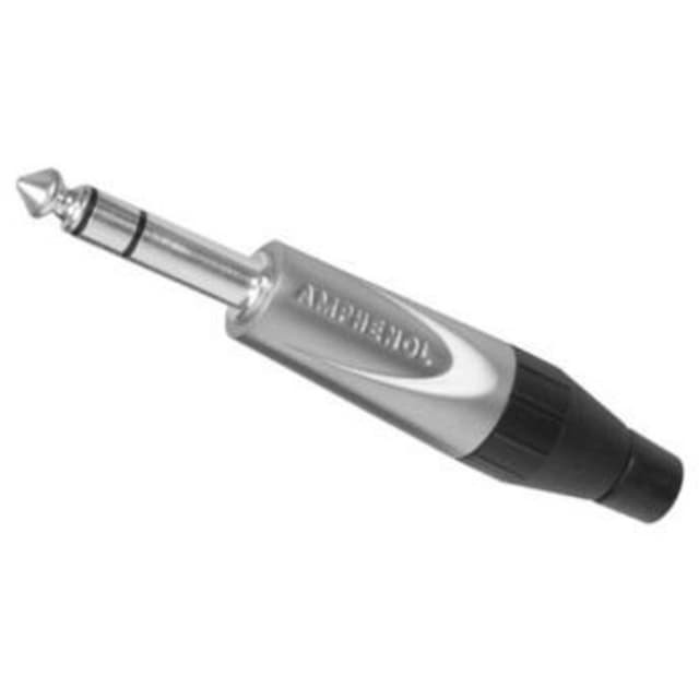 Amphenol TS3PJ Hörlursuttag 6.35 mm Kontakt hane rak