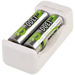 Ansmann Basic II + 2× AA 1300mAh Batteriladdare NiCd 2x