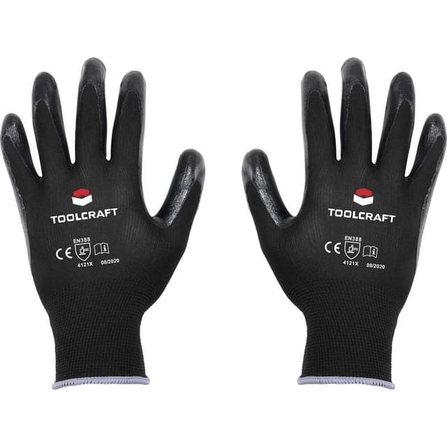 Polyester, Nitril Arbetshandske Storlek (handskar): 11