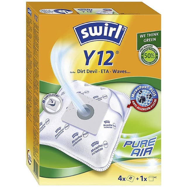 Swirl Y 12 MicroPor® PLUS AirSpace® Støvsugerpose 4 stk