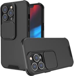 iPhone 13 Pro Max-deksel med kamerabeskyttelse TPU / PC Svart