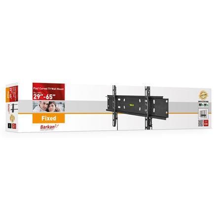 Barkan Spring Lock Flad/ buet tv-vægbeslag E30 vægbeslag, fast, 29-65", Maksimal vægt (kapacitet) 50 kg, sort