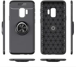 Samsung S9 skal med ringhållare TPU/PC svart