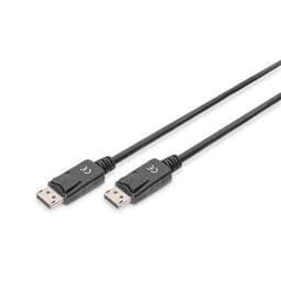 Digitus DisplayPort tilslutningskabel AK-340100-010-S Sort, DP til DP, 1 m