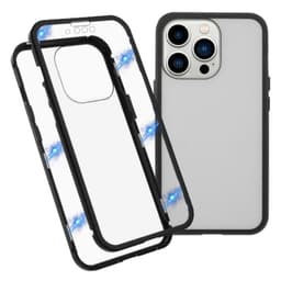 iPhone 13 Pro Max dobbeltsidig magnetisk skall herdet glass / aluminium Svart