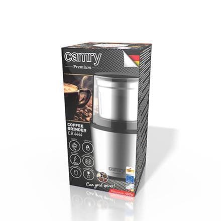 Camry kaffekværn CR 4444 200 W, Kaffebønner kapacitet 75 g, Rustfrit stål/Sort