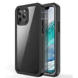 iPhone 13 Pro Max -deksel med skjermbeskytter PC / PET svart / grå
