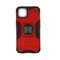 iPhone 13 støtsikkert deksel med ringholder TPU / PC Rød
