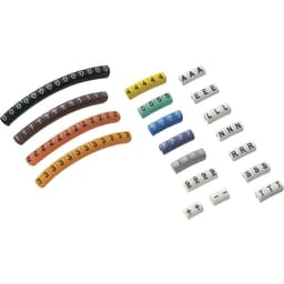 TRU COMPONENTS ECMKP-2 Mærkningsclip Påtrykt 0 - 9, A,