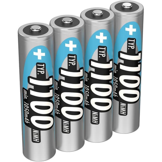 Genopladeligt AAA-batteri NiMH 4 stk 1050 mAh