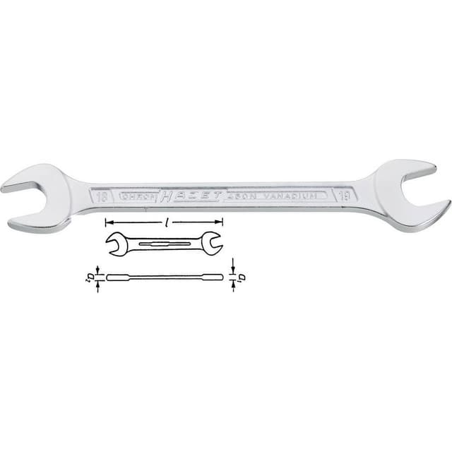 Dubbelskruvnyckel 4 - 5 mm DIN 3110, DIN ISO 10102