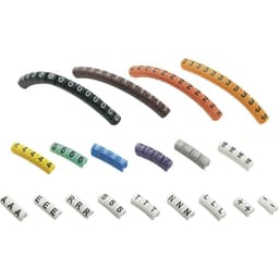 TRU COMPONENTS ECMKP-1 Mærkningsclip Påtrykt 0 - 9, A,