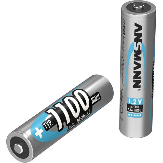 Genopladeligt AAA-batteri NiMH 1 stk 1100 mAh