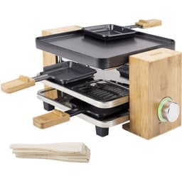 Princess Pure 4 Raclette 4 pannor Bambus, Svart