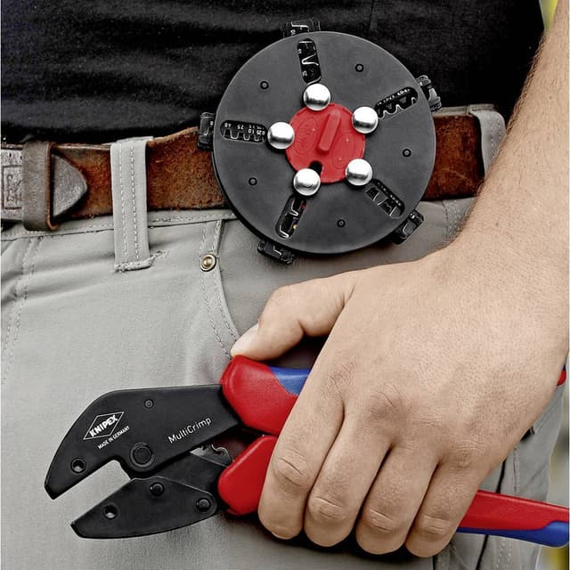 Knipex MULTICRIMP 97 33 01 Krympetang Uisolerede, åbne stikforbindelser, Isolerede kabelsko + stikforbindelser