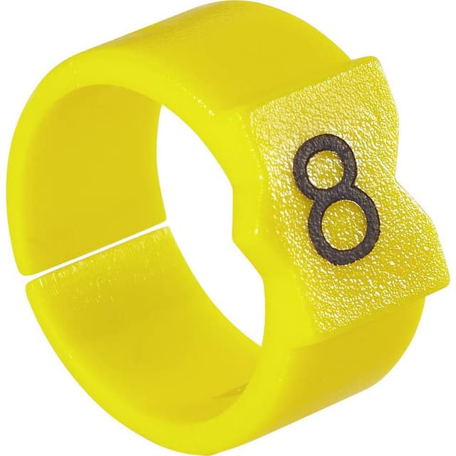 TE Connectivity STD12Y-8 Mærkningsclip Påtrykt 8