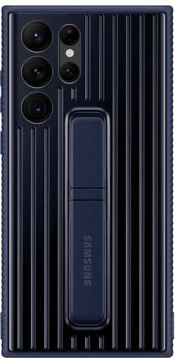Samsung S22 Ultra skyddsfodral med ställ (marinblått)