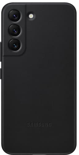 Samsung Leather Galaxy S22 suojakuori (musta)