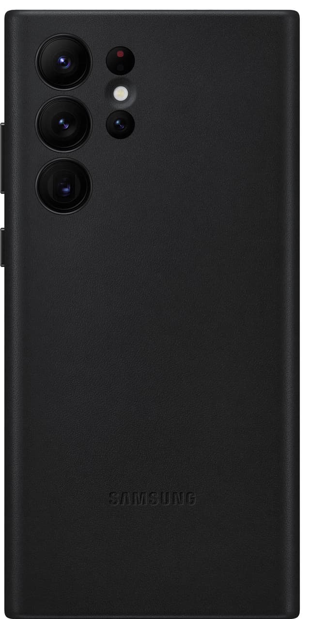 Samsung Leather Galaxy S22 Ultra fodral (svart)