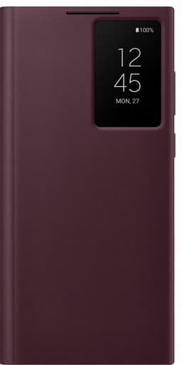 Samsung Clear View Galaxy S22 Ultra deksel (burgunder)