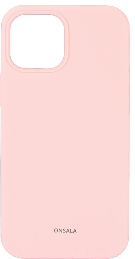 Onsala iPhone 13 mini silikonfodral (chalk pink)
