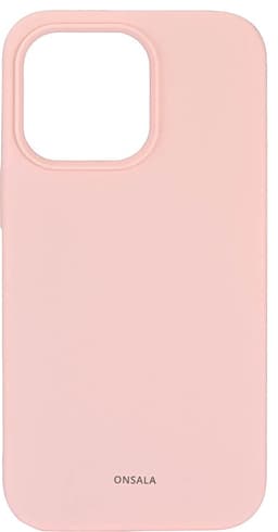 Onsala iPhone 13 Pro silikonfodral (chalk pink)