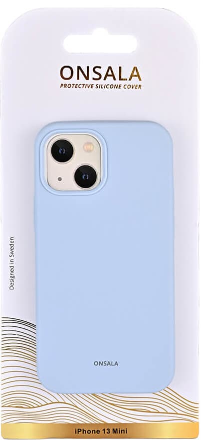 Onsala iPhone 13 mini silikondeksel (lyseblå)