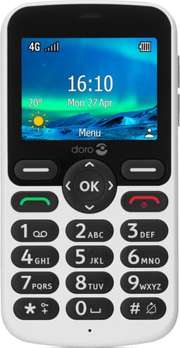Doro 5861 mobiltelefon (sort/hvit)