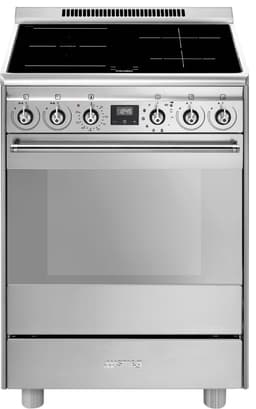 Smeg Classic 60 cm induktionskomfur SPSK60IX9-1 (rustfrit stål)