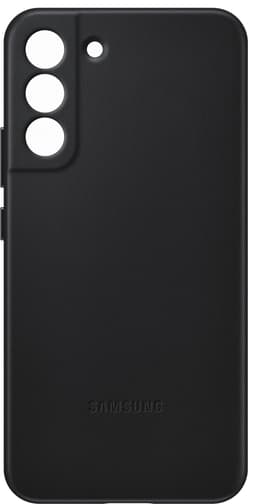 Samsung Leather Galaxy S22+ deksel (sort)