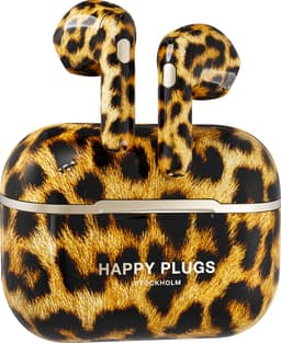 Happy Plugs Hope helt trådløse in-ear hodetelefoner (leopard)