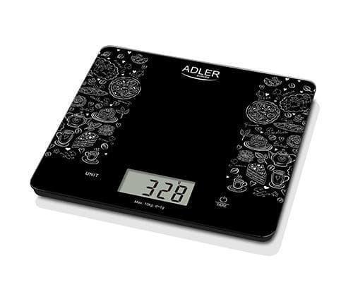 Adler Køkkenvægt AD 3171 Maksimal vægt (kapacitet) 10 kg, eksamen 1 g, Displaytype LCD, Sort