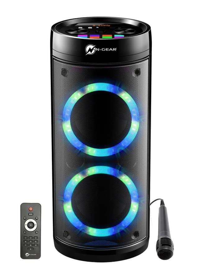 N-Gear bærbar Bluetooth-højttaler Let's Go Festhøjttaler 26R 600 W, bærbar, trådløs forbindelse, sort, Bluetooth