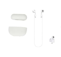 Apple AirPods Pro 3 -kotelo ja hihna silikonivalkoinen