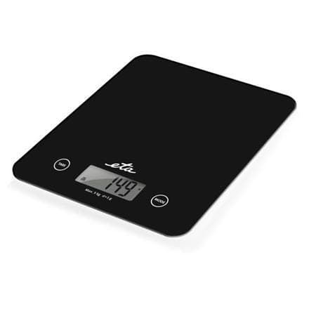 ETA Køkkenvægt Lori ETA277790050 Maksimal vægt (kapacitet) 5 kg, Gradering 1 g, Displaytype LCD, Sort