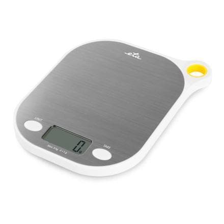 ETA Køkkenvægt Grami ETA377790000 Maksimal vægt (kapacitet) 8 kg, Gradering 1 g, Displaytype LCD, Hvid/rustfrit stål