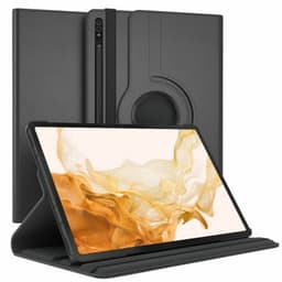 360° roterbar deksel Samsung Galaxy Tab S8 Plus 12.7 - Sort