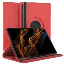360° käännettävä kotelo Samsung Galaxy Tab S8 Ultra 14.6 - Punain
