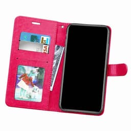 Wallet cover 3-kort Motorola Moto G7 Play - Lyserød