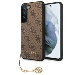 Guess 4G Charms Collection kotelo Samsung Galaxy S22 - Ruskea