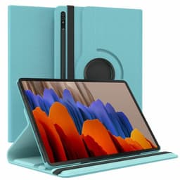360 drejelig cover Samsung Galaxy Tab S7 Plus - Lyseblå