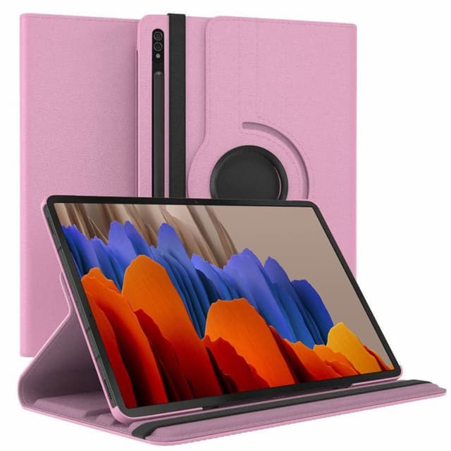 360° käännettävä kotelo Samsung Galaxy Tab S7 Plus - Vaaleapinkki