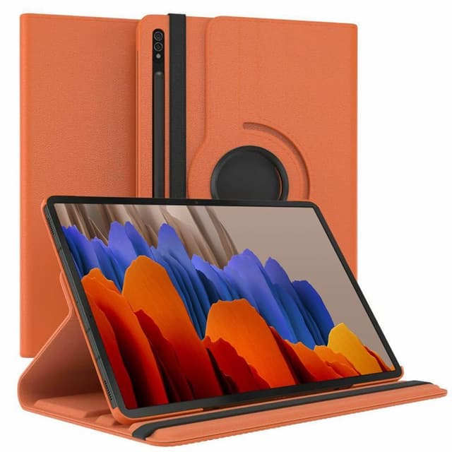 360° käännettävä kotelo Samsung Galaxy Tab S7 Plus - Oranssi